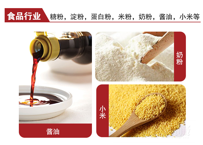 全不銹鋼食品振動篩可用于糖粉，小米，淀粉，蛋白粉，米粉，奶粉，醬油等物料