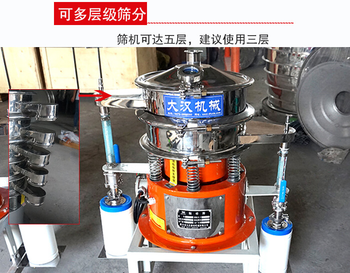 氣體波阿虎振動(dòng)篩篩機(jī)可達(dá)五層，三層較為常用